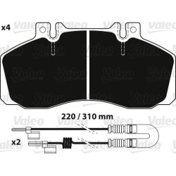 VALEO Piduriklotsi komplekt,ketaspidur 882239