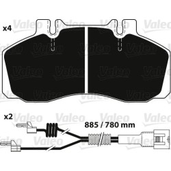 VALEO Piduriklotsi komplekt,ketaspidur 882241