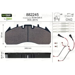 VALEO Piduriklotsi komplekt,ketaspidur 882245