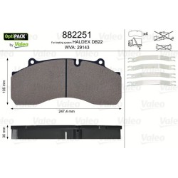 VALEO Piduriklotsi komplekt,ketaspidur 882251