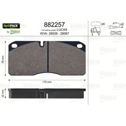 VALEO Piduriklotsi komplekt,ketaspidur 882257