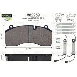 VALEO Piduriklotsi komplekt,ketaspidur 882259