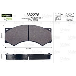 VALEO Piduriklotsi komplekt,ketaspidur 882276