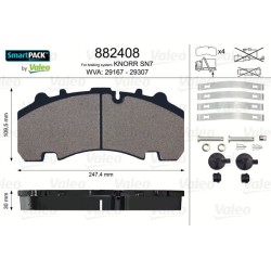 VALEO Piduriklotsi komplekt,ketaspidur 882408