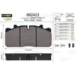 VALEO Piduriklotsi komplekt,ketaspidur 882423