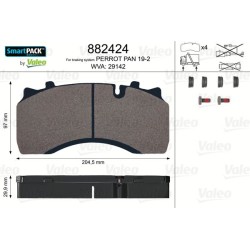VALEO Piduriklotsi komplekt,ketaspidur 882424