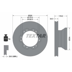 TEXTAR Piduriketas 93142600