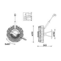 MAHLE Sidur, radiaatoriventilaator CFC 173 000P
