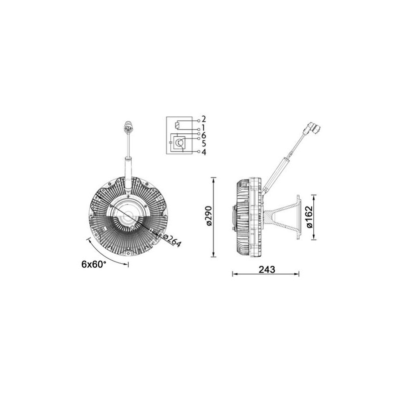 MAHLE Sidur, radiaatoriventilaator CFC 173 000P