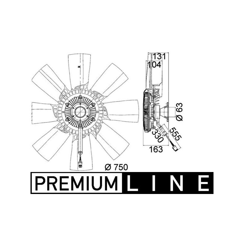 MAHLE Ventilaator,mootorijahutus CFF 473 000P