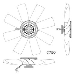 MAHLE Ventilaator,mootorijahutus CFF 505 000P