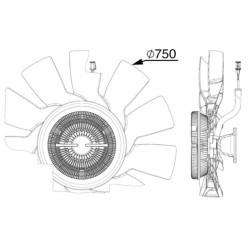 MAHLE Ventilaator,mootorijahutus CFF 515 000P