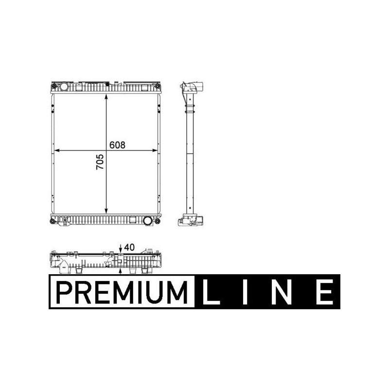 MAHLE Radiaator,mootorijahutus CR 784 000P