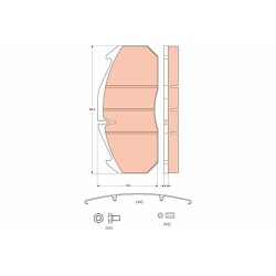 TRW Piduriklotsi komplekt,ketaspidur GDB5065