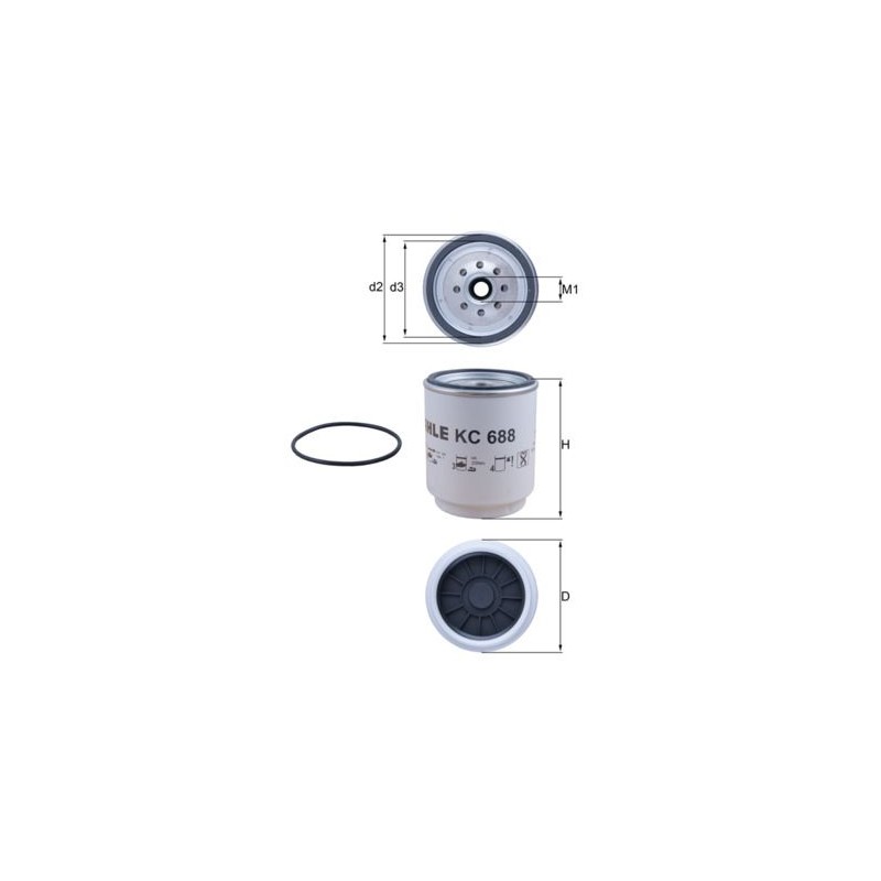 MAHLE Kütusefilter KC 688D