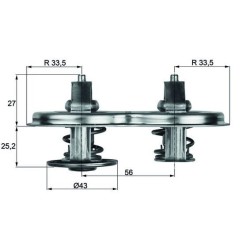 MAHLE Termostaat,Jahutusvedelik TX 33 83D