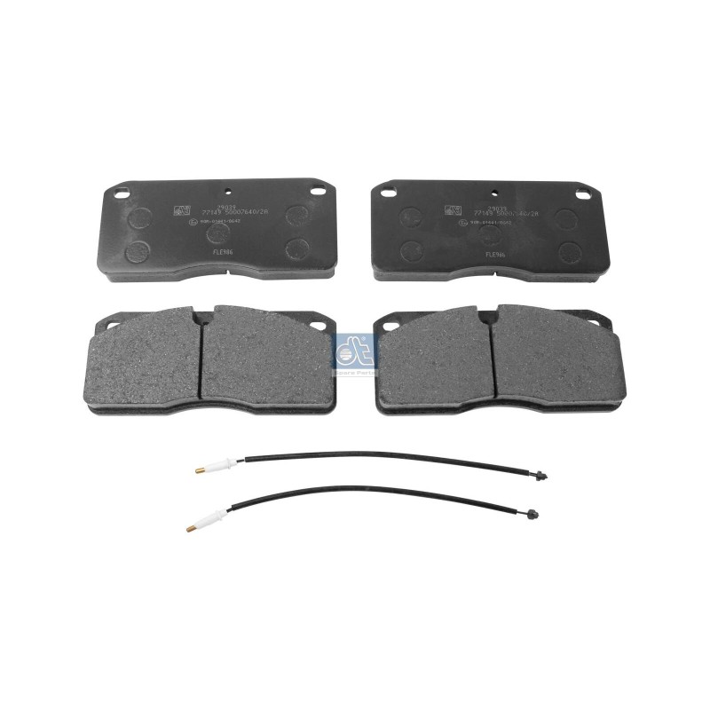 DT Spare Parts Piduriklotsi komplekt,ketaspidur 2.94070