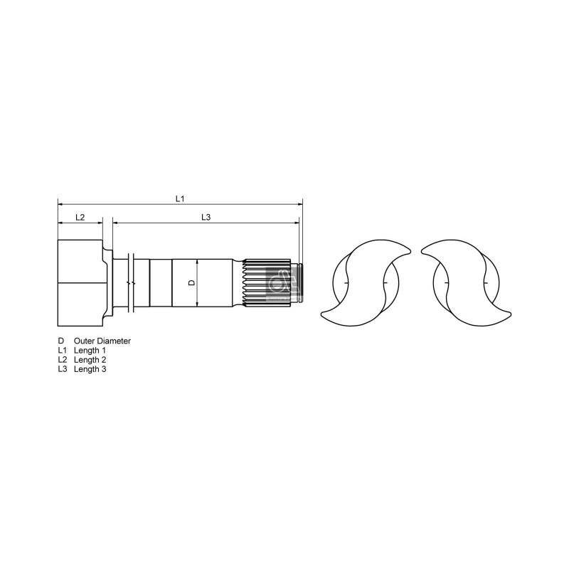 DT Spare Parts Pidurivõll,trummelpidur 4.64846