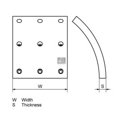 DT Spare Parts Piduriklotsi komplekt,trummelpidur 5.92141