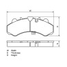DT Spare Parts Piduriklotsi komplekt,ketaspidur 6.95102