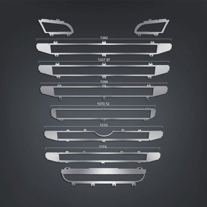 FRAME OF GRILL CHROME FOR LARGE CABIN WITHOUT SENSOR