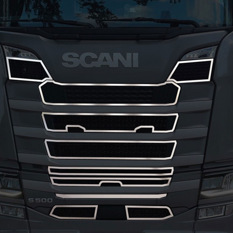 FRAME OF GRILL CHROME WITH FOG CHROME M2 S/R 2016+