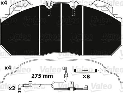 Set of brake pads, disc brakes